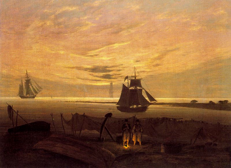 Caspar David Friedrich Evening on the Baltic Sea